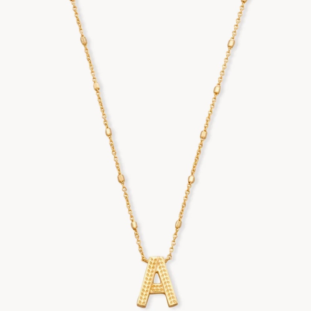 Kendra Scott Gold 'A' Necklace